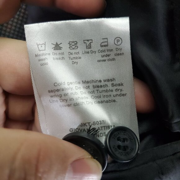 7 Diamonds Suit Mens Medium Black 2-Button Tailored Fit Stretch Blazer - Picture 5 of 10